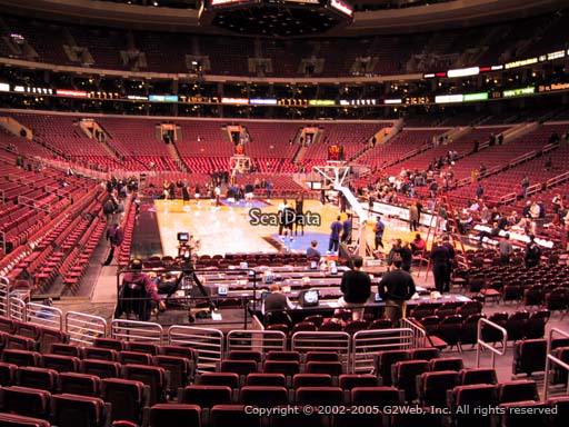 Seat view from section 118 at the Wells Fargo Center, home of the Philadelphia 76ers