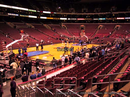 Seat view from section 122 at the Wells Fargo Center, home of the Philadelphia 76ers