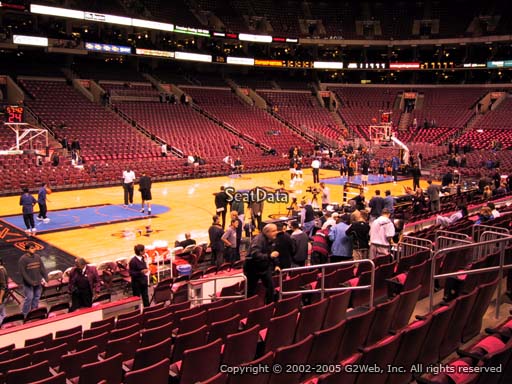 Seat view from section 123 at the Wells Fargo Center, home of the Philadelphia 76ers