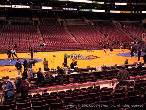 Seat view from section 124 at the Wells Fargo Center, home of the Philadelphia 76ers