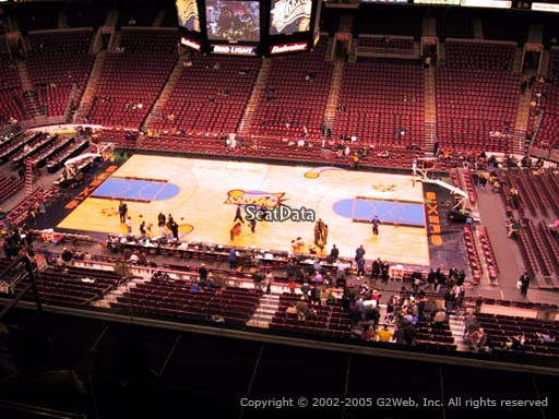 Seat view from section 202 at the Wells Fargo Center, home of the Philadelphia 76ers