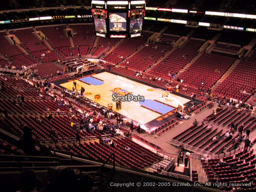 Seat view from section 204A at the Wells Fargo Center, home of the Philadelphia 76ers