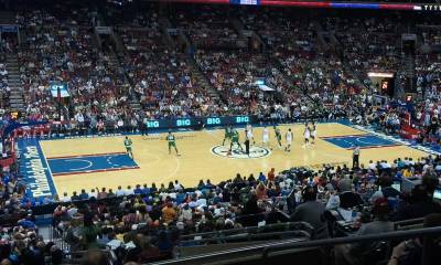 Seat view from Club Box 11 at the Wells Fargo Center, home of the Philadelphia 76ers