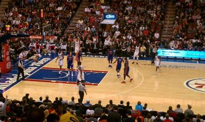 Seat view from Club Box 13 at the Wells Fargo Center, home of the Philadelphia 76ers