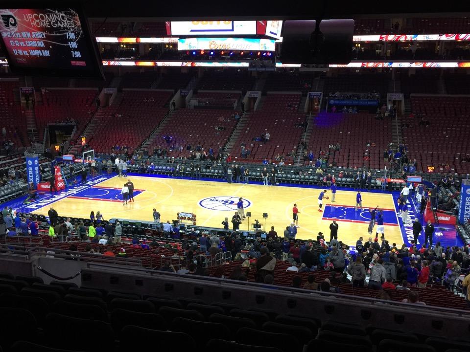Seat view from Club Box 2 at the Wells Fargo Center, home of the Philadelphia 76ers