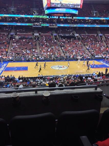 View from Club Box 24 at the Wells Fargo Center