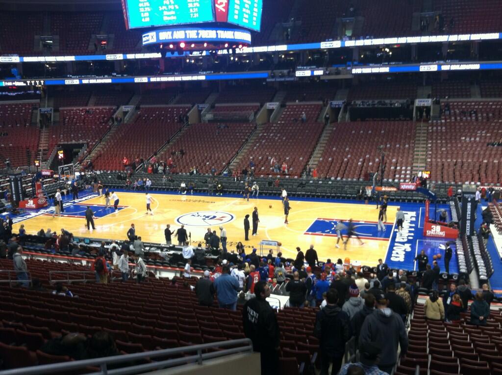 Seat view from Club Box 3 at the Wells Fargo Center, home of the Philadelphia 76ers