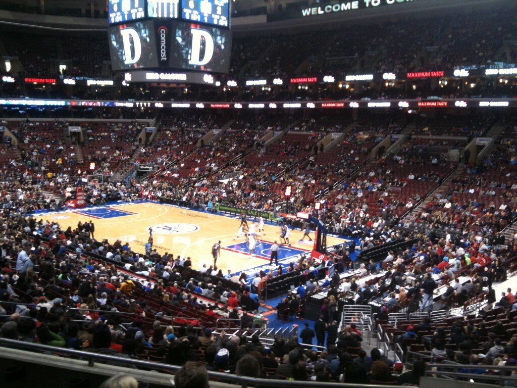 Seat view from Club Box 4 at the Wells Fargo Center, home of the Philadelphia 76ers
