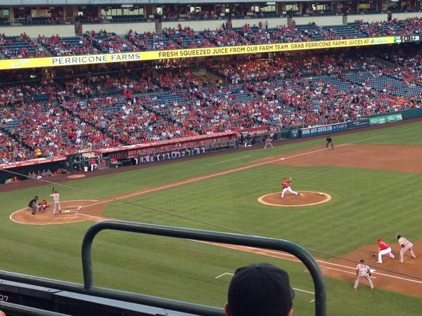 Seat view from section 336 at Angel Stadium of Anaheim, home of the Los Angeles Angels of Anaheim