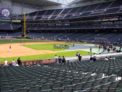Seat view from section 111 at Minute Maid Park, home of the Houston Astros