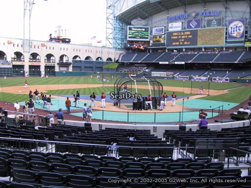 Seat view from section 118 at Minute Maid Park, home of the Houston Astros