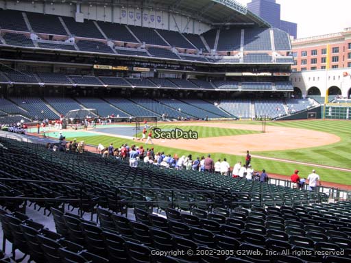Seat view from section 129 at Minute Maid Park, home of the Houston Astros