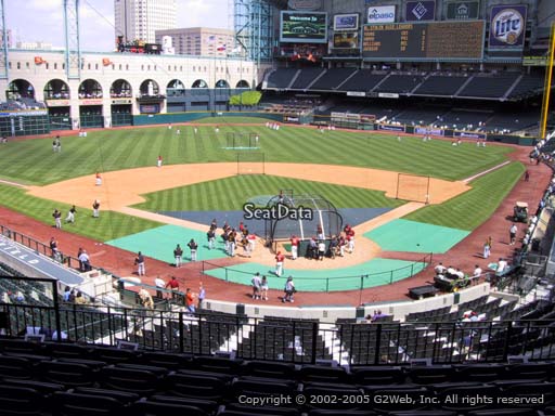 Seat view from section 218 at Minute Maid Park, home of the Houston Astros
