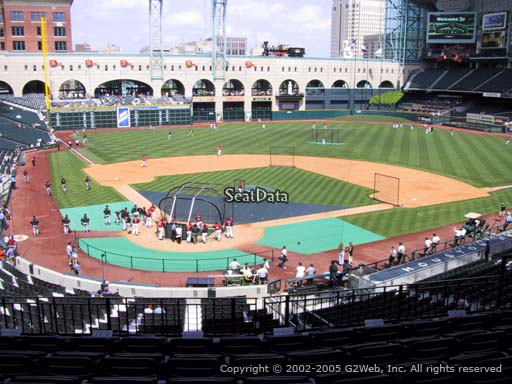 Seat view from section 221 at Minute Maid Park, home of the Houston Astros