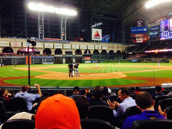 View from the Diamond Club Seats at Minute Maid Park. Home of the Houston Astros.