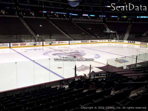 Seat view from section 104 at the Pepsi Center, home of the Colorado Avalanche