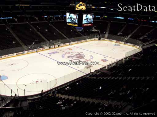 Seat view from section 208 at the Pepsi Center, home of the Colorado Avalanche