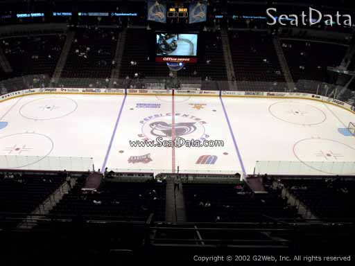 Seat view from section 302 at the Pepsi Center, home of the Colorado Avalanche