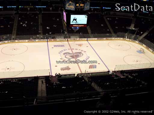 Seat view from section 303 at the Pepsi Center, home of the Colorado Avalanche