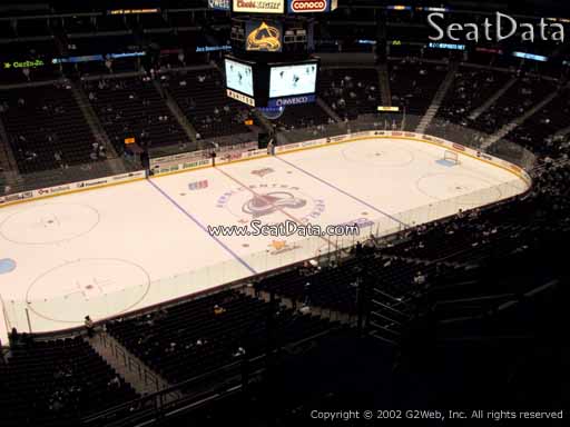 Seat view from section 348 at the Pepsi Center, home of the Colorado Avalanche