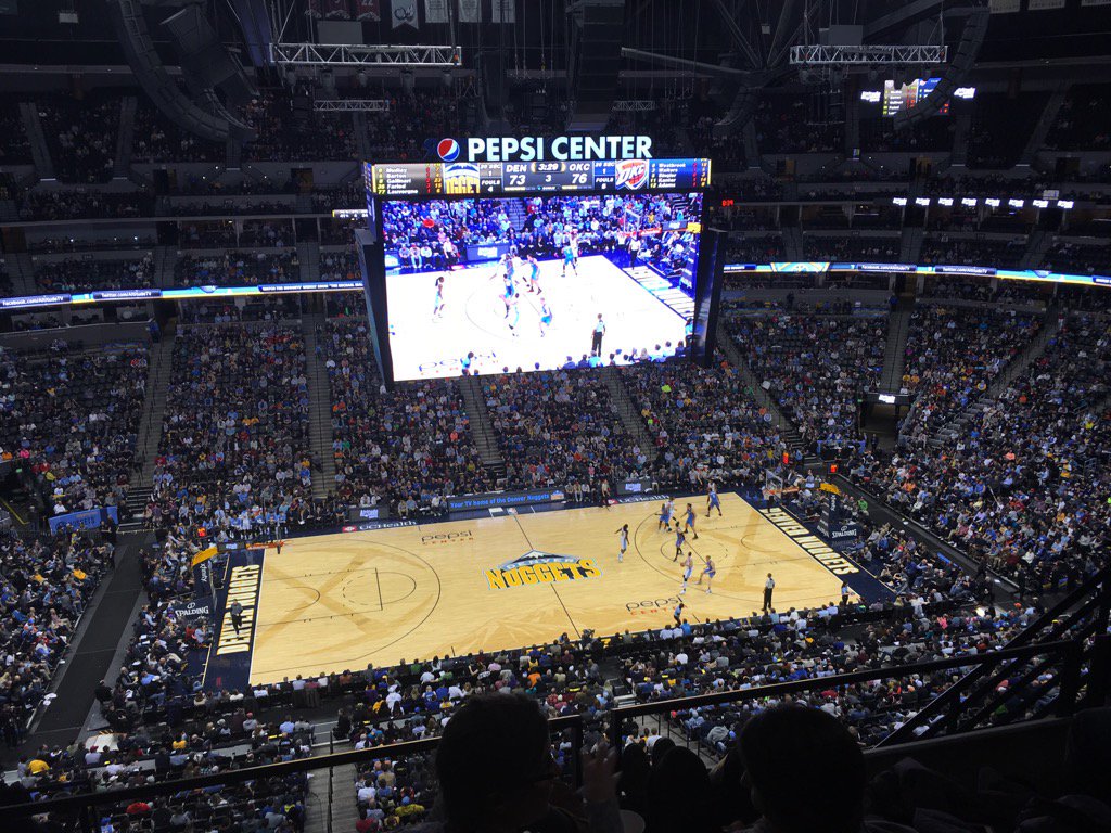 View of the Court from the Upper Level at the Pepsi Center, Home of the Denver Nuggets