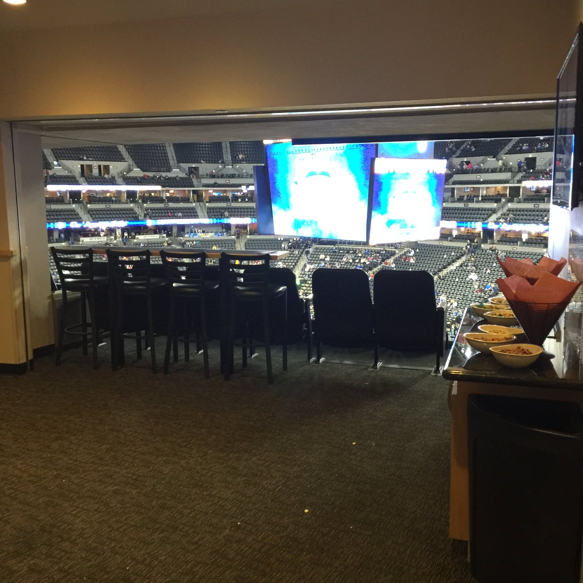 Interior View of a  Suite at the Pepsi Center, home of the Denver Nuggets and Colorado Avalanche
