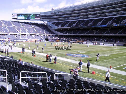Seat view from section 130 at Soldier Field, home of the Chicago Bears