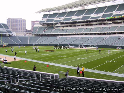Seat view from section 104 at Paul Brown Stadium, home of the Cincinnati Bengals