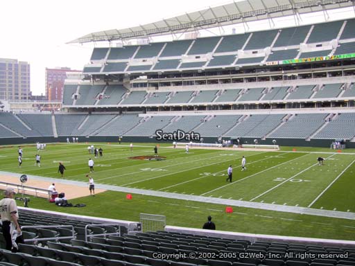 Seat view from section 106 at Paul Brown Stadium, home of the Cincinnati Bengals