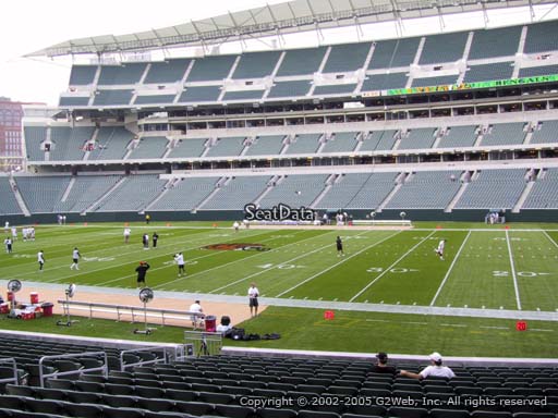 Seat view from section 108 at Paul Brown Stadium, home of the Cincinnati Bengals