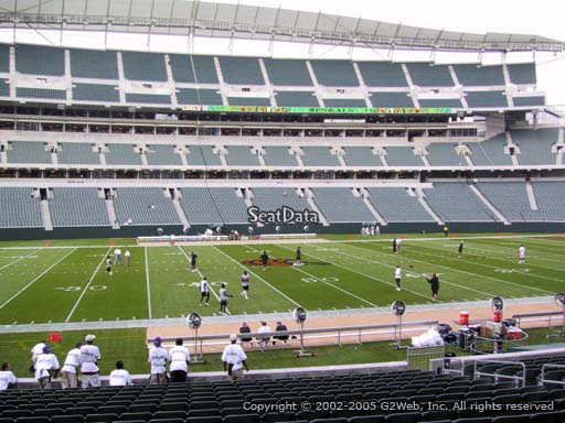 Seat view from section 111 at Paul Brown Stadium, home of the Cincinnati Bengals
