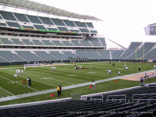 Seat view from section 116 at Paul Brown Stadium, home of the Cincinnati Bengals