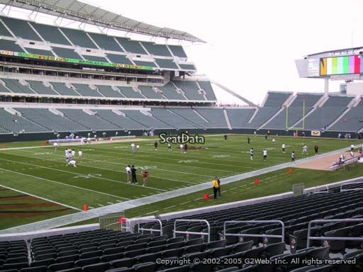 Seat view from section 118 at Paul Brown Stadium, home of the Cincinnati Bengals
