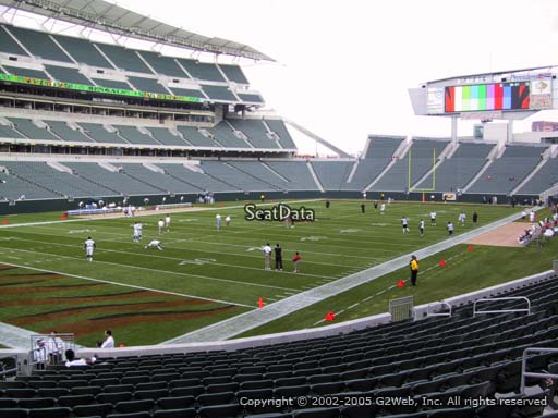 Seat view from section 119 at Paul Brown Stadium, home of the Cincinnati Bengals
