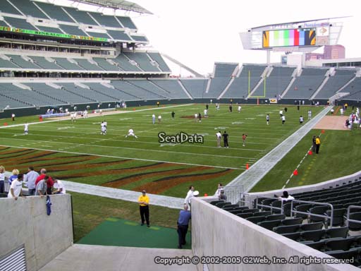 Seat view from section 120 at Paul Brown Stadium, home of the Cincinnati Bengals