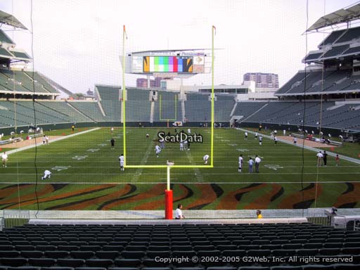 Seat view from section 126 at Paul Brown Stadium, home of the Cincinnati Bengals