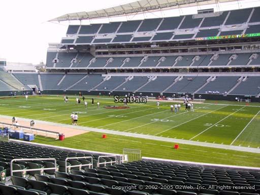 Seat view from section 136 at Paul Brown Stadium, home of the Cincinnati Bengals