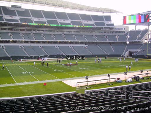 Seat view from section 142 at Paul Brown Stadium, home of the Cincinnati Bengals
