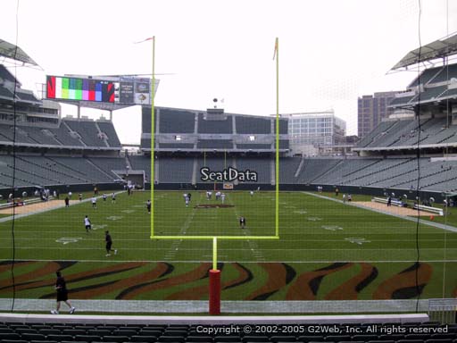 Seat view from section 154 at Paul Brown Stadium, home of the Cincinnati Bengals