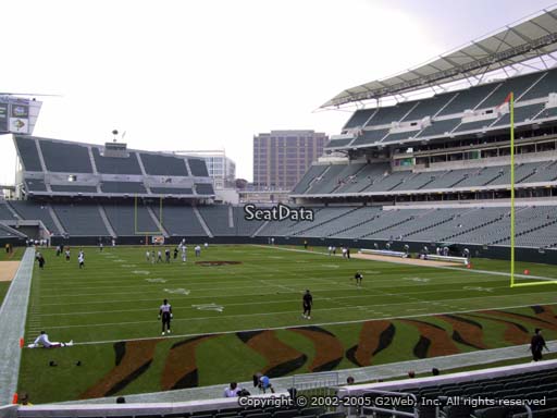 Seat view from section 158 at Paul Brown Stadium, home of the Cincinnati Bengals