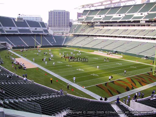 Seat view from section 201 at Paul Brown Stadium, home of the Cincinnati Bengals