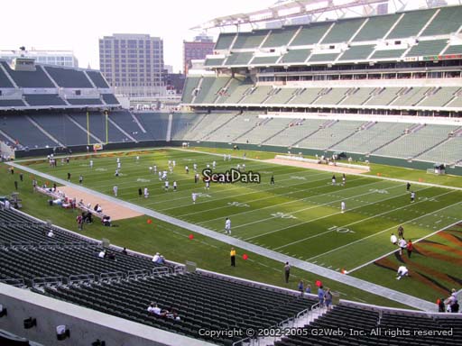 Seat view from section 203 at Paul Brown Stadium, home of the Cincinnati Bengals