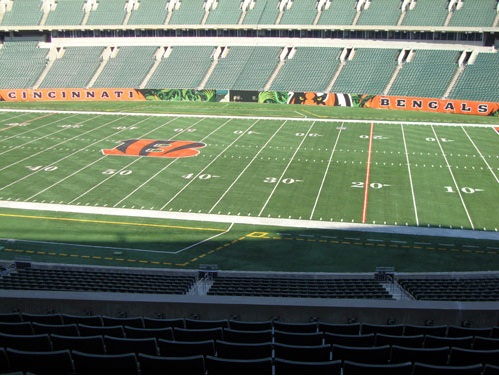 Seat view from section 207 at Paul Brown Stadium, home of the Cincinnati Bengals