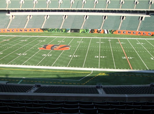 Seat view from section 208 at Paul Brown Stadium, home of the Cincinnati Bengals