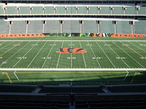Seat view from section 210 at Paul Brown Stadium, home of the Cincinnati Bengals