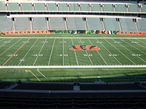 Seat view from section 211 at Paul Brown Stadium, home of the Cincinnati Bengals