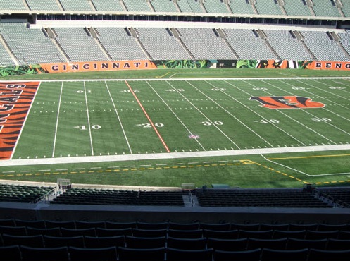 Seat view from section 214 at Paul Brown Stadium, home of the Cincinnati Bengals
