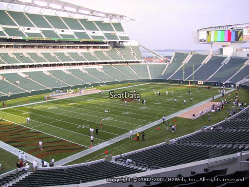 Seat view from section 218 at Paul Brown Stadium, home of the Cincinnati Bengals