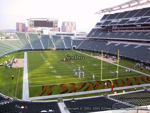 Seat view from section 230 at Paul Brown Stadium, home of the Cincinnati Bengals