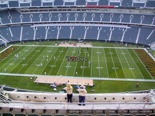 Seat view from section 339 at Paul Brown Stadium, home of the Cincinnati Bengals